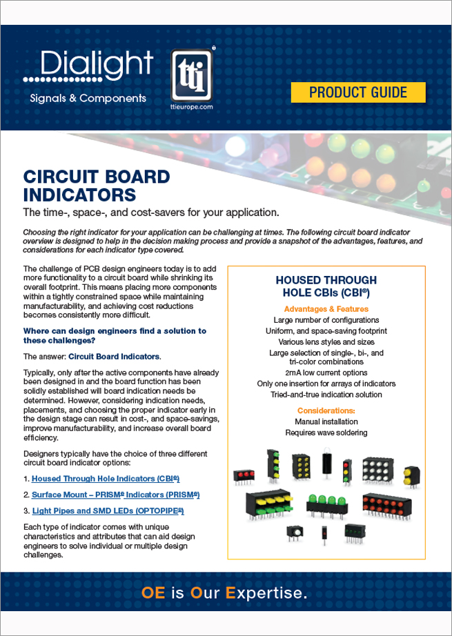 Dialight's Circuit Board Indicators Product Guide | TTI Europe